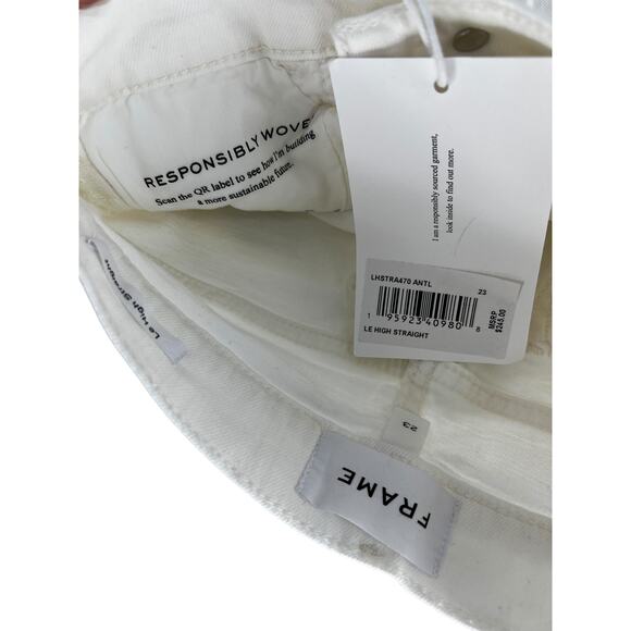 FRAME Denim Le High Straight Jeans in Au Natural Laskey - Picture 8 of 11